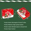 Christmas Transparent Window Tin Box Cookie Candy Tinplate Chocolate Storage Box With Exquisite Lid Christmas Gift Packaging Box
