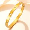 Four-Leaf Clover Titanium Steel Bracelet - Colorfast & Versatile Jewelry