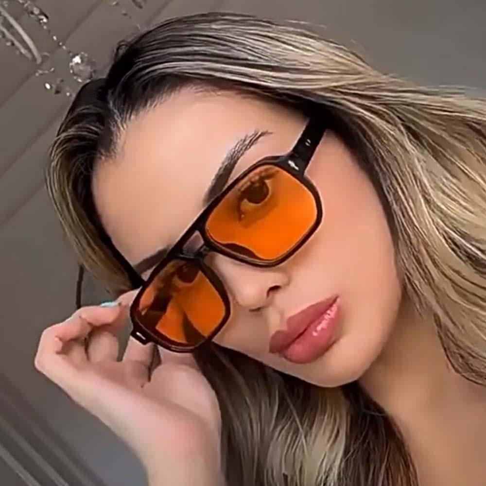 Leopard Print Eyewear Unisex Polarizing Lens Sunglasses Retro Anti-UV Glasses  Women