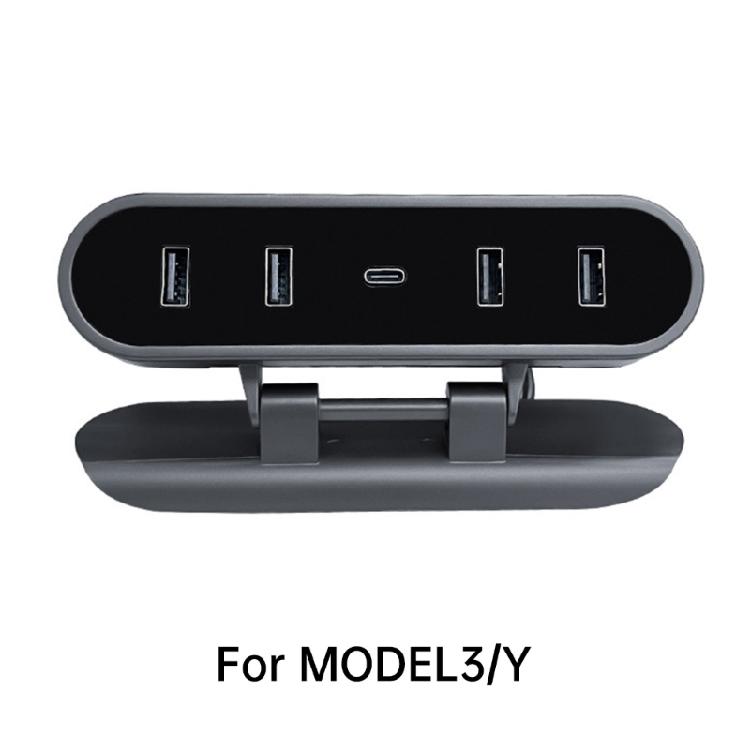 For Car 3/Y Glovebox Hub Ports Fast Charging Adapter Docking Station Spiliter