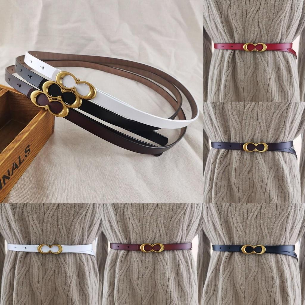 Leather Women Slim Waist Belt With Alloy Pin Buckle For Trendy Outfits Daily