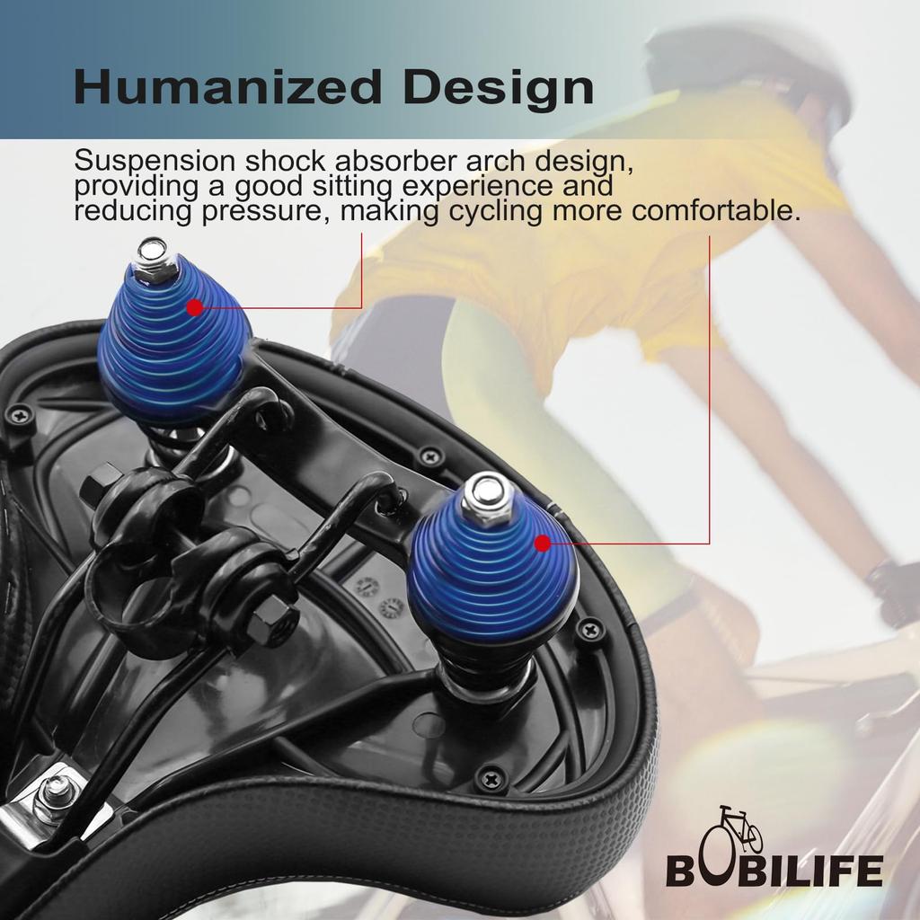 Fahrradsitz Fahrradsattel Ersatz Breites Polster Komfortsitz für Männer und Frauen Geeignet für Rennräder und Heimtrainer - - - Training, (Groß