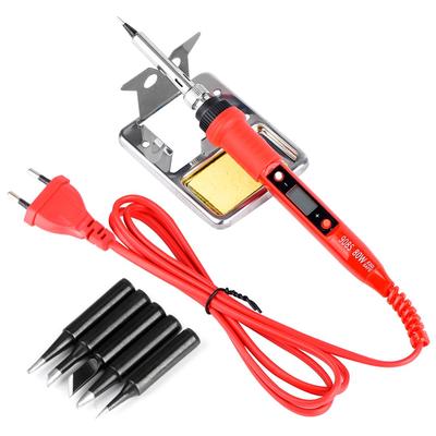 220V 80W LCD Electric Soldering Iron Adjustable Temperature Solder Iron with Quality Soldering Iron Tips and Kits
