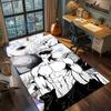 Jujutsu Kaisen Weicher Polyesterteppich Anime Teppich Rutschfest Wohnzimmer Schlafzimmer Bodendekoration