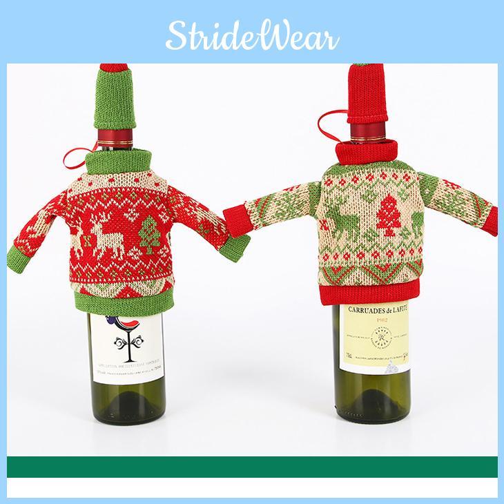 Butelki Wino Świąteczne Swetry Czapki Dekoracje Ustawianie Atmosfery Rekwizyty Prezentowe