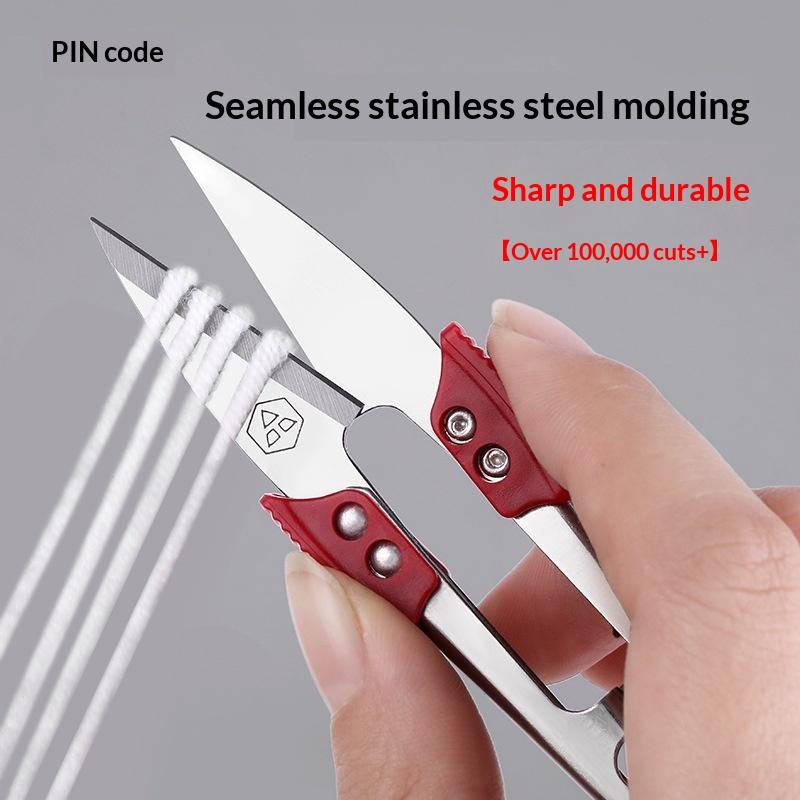 3/6Pcs U Thread Scissors Stainless Steel Yarn Shears Cutting Sewing Scissors Cross Stitch Scissors Embroidery Shears Clippers