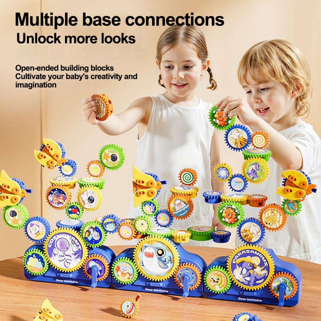 Vielseitige elektrische Zahnrad-Baustein-Geschenke, Babyhände Augen Gehirn Puzzle Montage Spielzeug