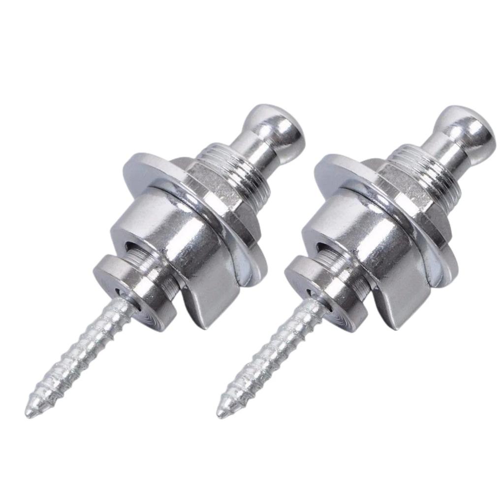 Miwayer Guitar Strap Locks 2PCS Premium Alloy Metal Security Locking Buttons Pins for Acoustic Bass Guitar Strap Retainer System