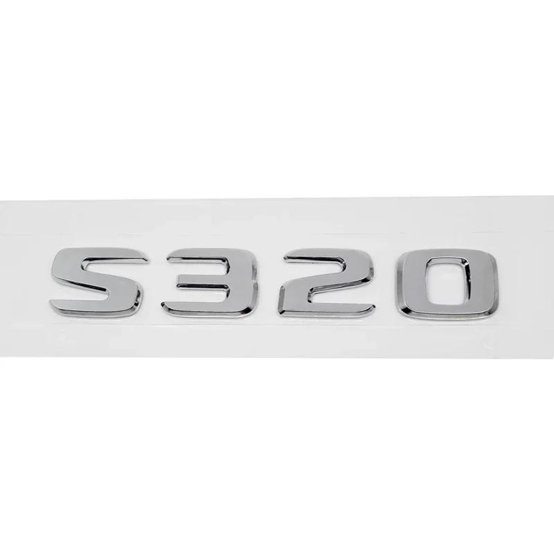ABS Car Stickers Tail Box Letters Emblem for Mercedes Benz S55 S63 S200 S220 S250 S260 S300 S320 S350 Rear Trunk Badge Decals DY6
