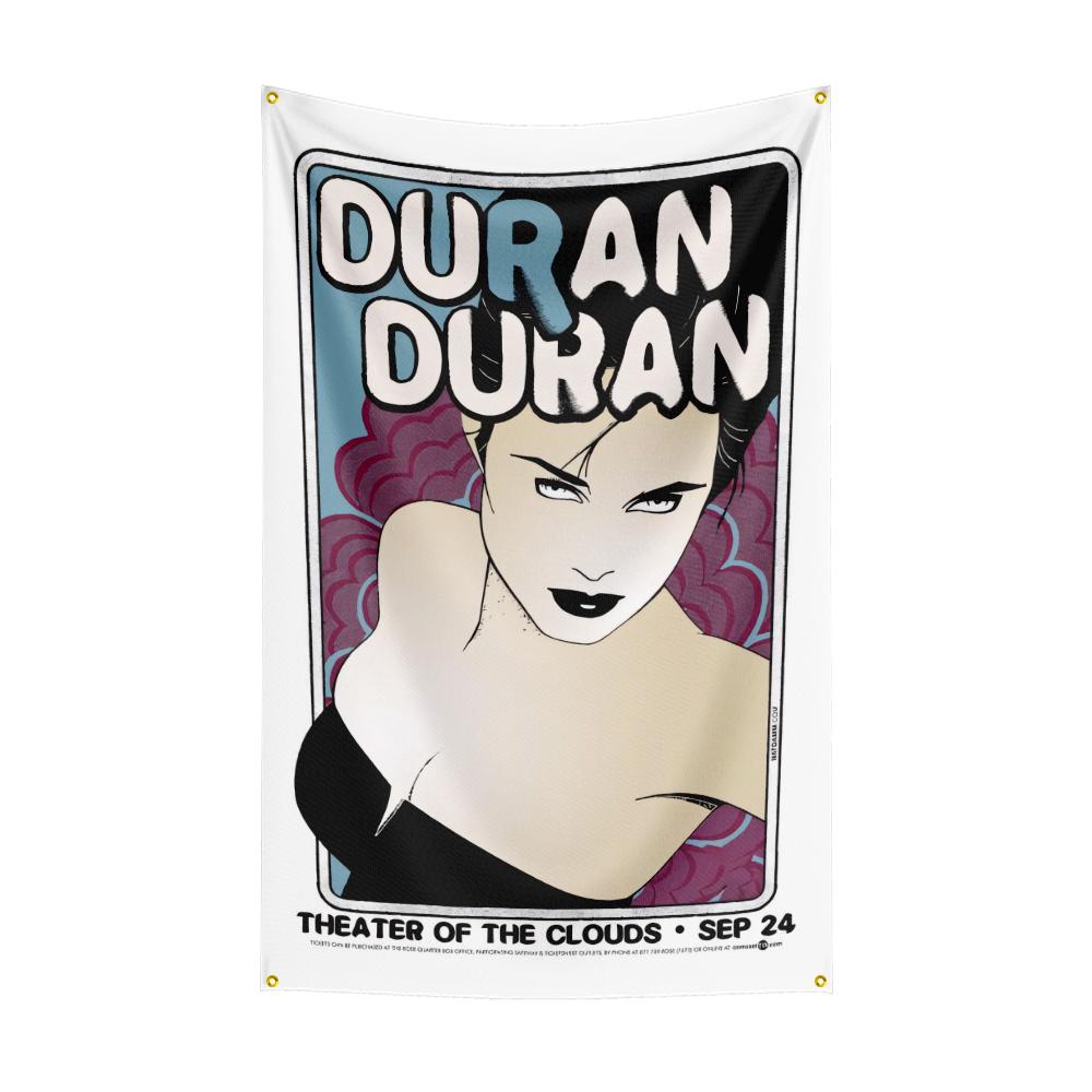 THE D-Duran Duran Flag Rock Music Band Banner HD Printing Tapestry Exhibition, Music Band Fans, Garage Decor