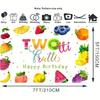 2D Colorful Fruit Twotti Frutti 2nd Birthday Party 2D Backdrop Photo Background