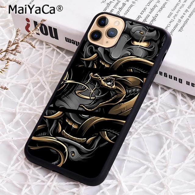 

MaiYaCa Самурай Японский SE2020 Маска Воина Шлем Чехол для Телефона Для iPhone 17 Air 16 15 plus 11 12 13 14 pro max iPhone 11pro max