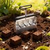 Manuelle Erdblockpresse für Anzucht und Pikieren 4 Erdblöcke mit Saatrillen Gartenwerkzeug