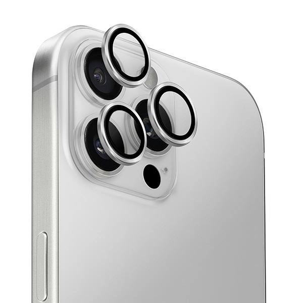 Uniq Optix Aluminium Camera Lens Protector Iphone 16 Pro 6.3 / 16 Pro Max 6.9 Sterling Silver Szkło Na Obiektyw Aparatu Z Aplikatorem
