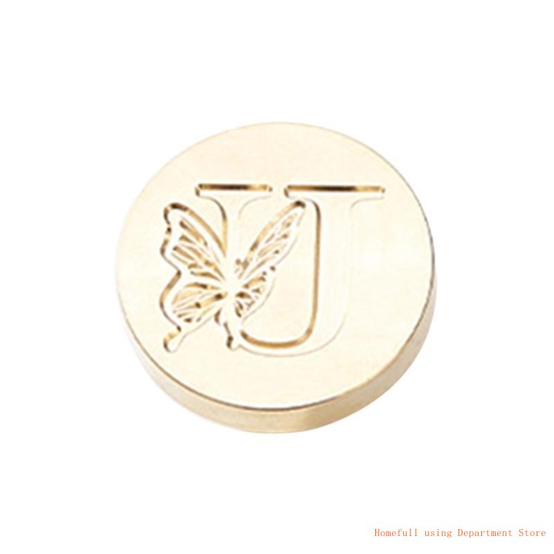 Butterfly Letter Pattern Wax Stamp Head, Sealing Wax Stamp Head Replacement
