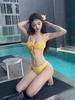 Lace-Up Triangle Bikini - 2024 Solid Color Two-Piece Swimsuit, European & American Style