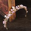 2026 Crown Pink Crystal Headgear Wedding Dress Accessories Bridal Flower Headband Sweet Fashion Hair Accessories