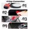 Black PVC Wire OBD2 Test Cable Autel Scanner Cable  For Autel MaxiSYS Pro MS906 MS908 MS905 MS808