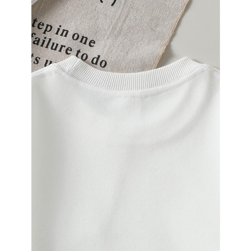European Sizes Kids' Sweatshirts, Girls' Autumn Winter School Supplies Print Long Sleeve Round Neck Sweatshirt, Casual Daily Wear.