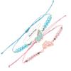 Set Of 2 Matching Friendship Bracelets for Children Girls Braided Rope Handchain Fashion Wrist Accessories for Bestie