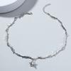 Star Pendant Clavicle Chain Jewelry Gothic Thorns Choker Necklace for Men Women Unisex Hip Hop Rock Jewelry Flame Chain