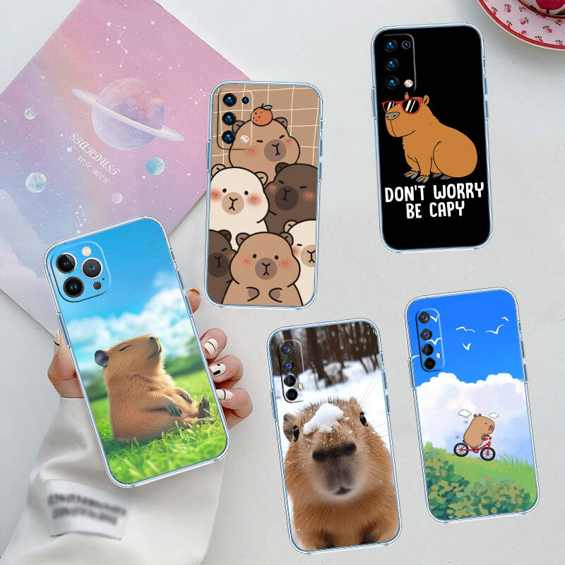 Cartoon Capybara Case for Motorola G10 G20 G04 E30 E40 E22 E20 E13 E15 G22 G23 G05 G75 G35 G55 E22S E7 G6 G7 G8 G9 Plus Power Play