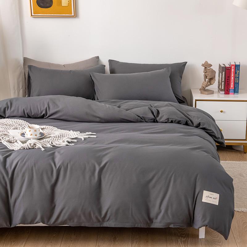 Καρό Μονόχρωμο Απλό Χρώμα Διπλοπλυμένο Βαμβάκι Βαμβακερό Σετ Τεσσάρων Τεμαχίων