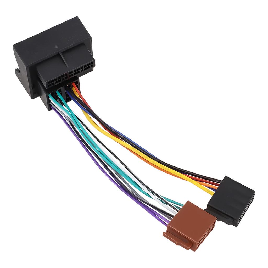 Stereo Radio Wiring Harness Radio Wiring Harness Cable Connector Plug ABS Anti-corrosion Black Quick Installation