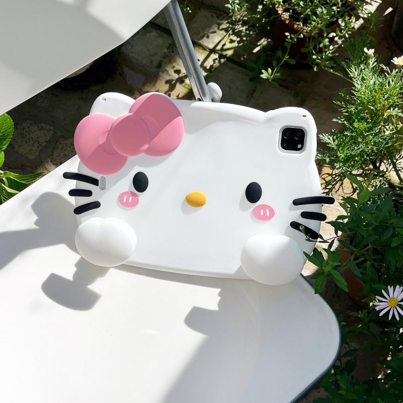Silicone 3D KT Cat Tablet Case With Stand IPad Pro Mini Air 10th 11th Gen 10.2 10.5 10.9 11 8.3 Inch Anti-Slip Shockproof