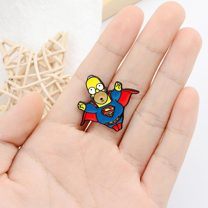 Cartoon Characters Sitcom Happy Family Brooch Versatile Accessories