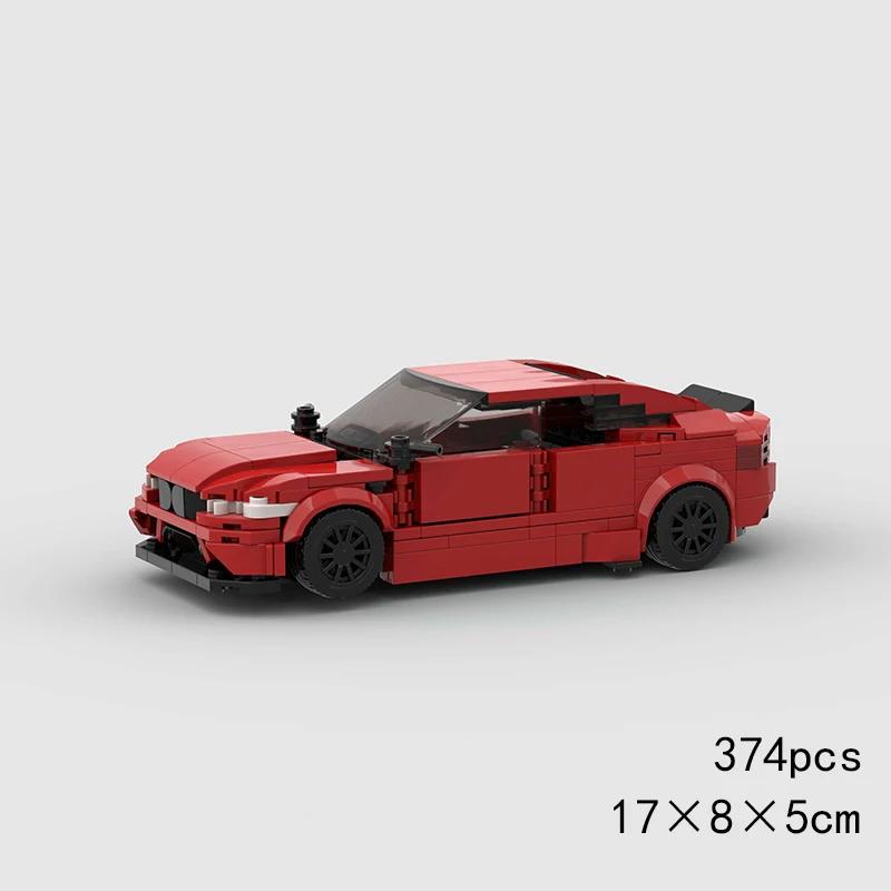 MOC Viteză Sport Super Mașină de Curse Model Blocuri de Construcție Cărămizi DIY Oraș Tehnic Raliu Mare Vehicul de Curse Cadou de Crăciun Jucărie