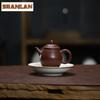 190ml Luxury Yixing Purple Clay Teapots Handmade Waist Drum Pot Raw Ore Purple Zhu Mud Kettle Chinese Zisha Tea Set For Tea Gift