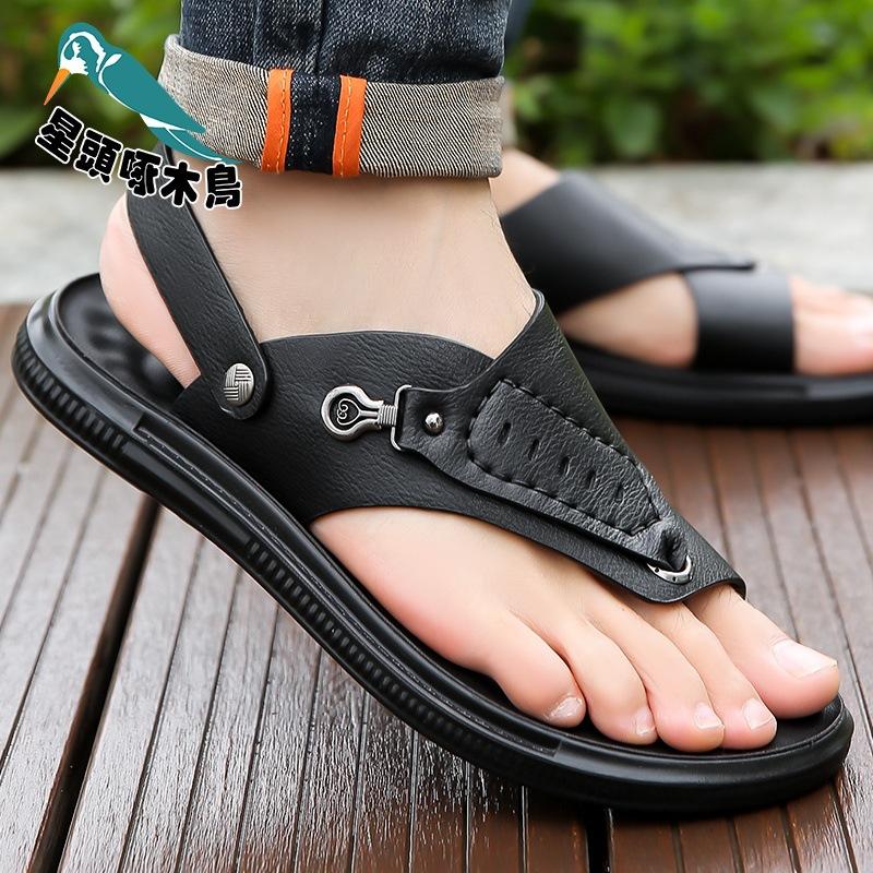 2025 summer pinch sandals outdoor retro versatile beach shoes non-slip lightweight dual-purpose sandals