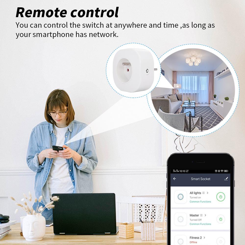 Graffiti 16A WiFi Smart Plug with Alexa Voice Control & Timer