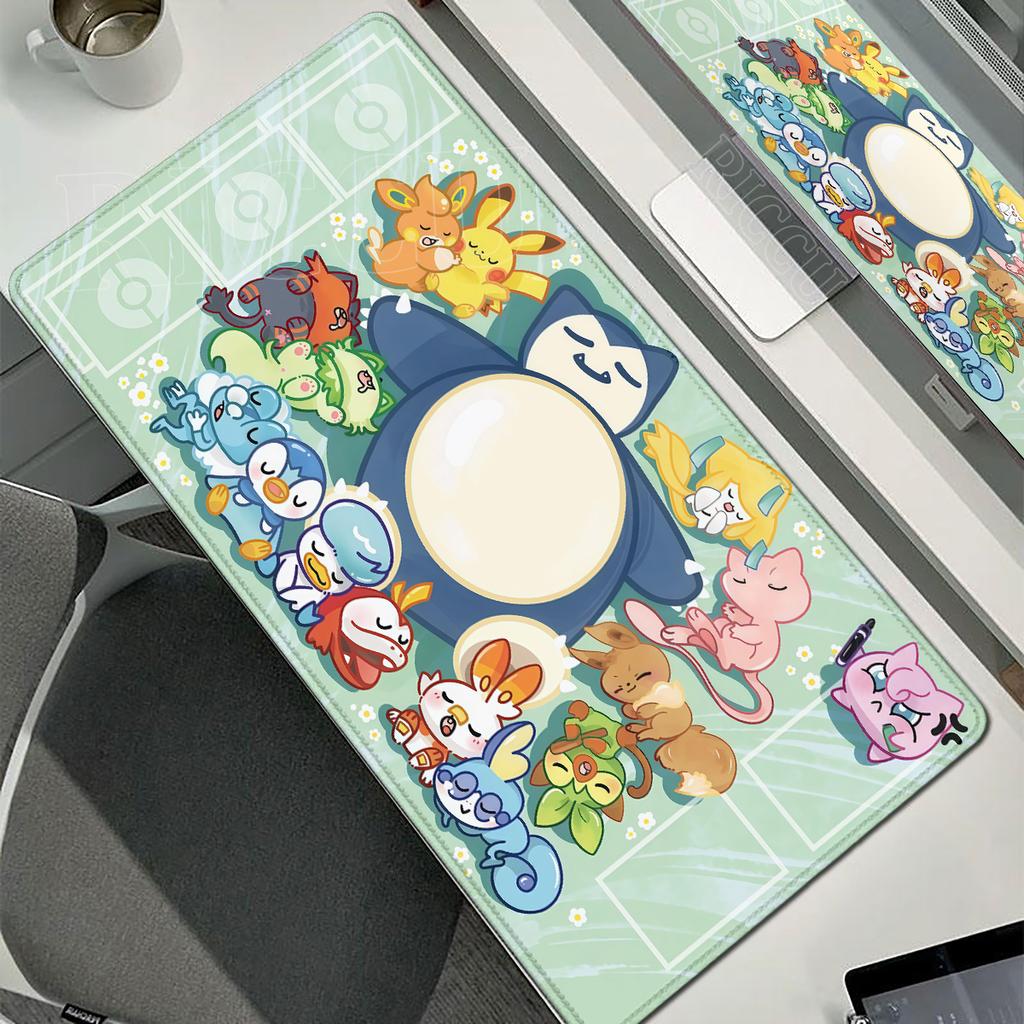 Game Card Mousepad Snorlax XXL Mouse Mat Pokmon Anime Peripheral Pokemon Large Desk Mat ESports Cabinet Deskpad PC Accessories
