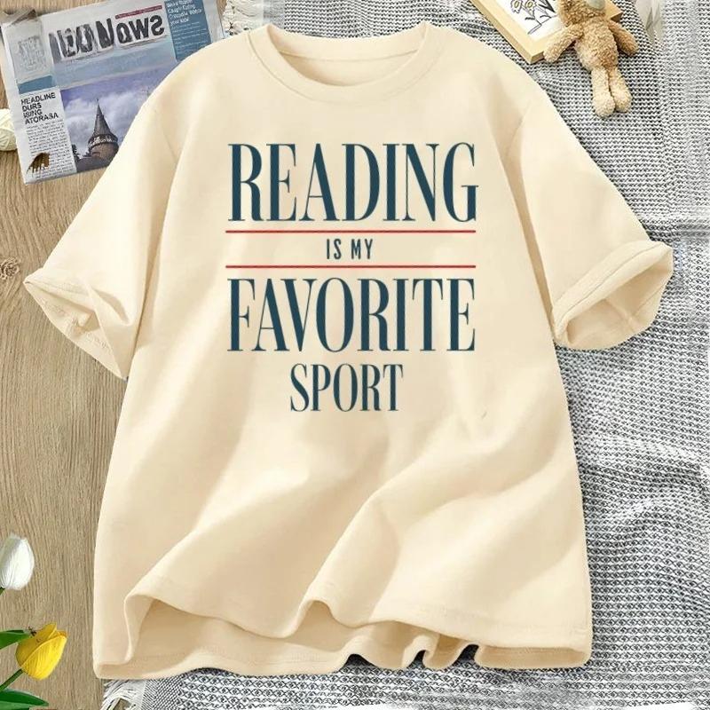 Retro Fashion Letter Printed Tshirt  Artistic Style Short Sleeved Round Neck  Versatile Daily Street Womens Tshirt