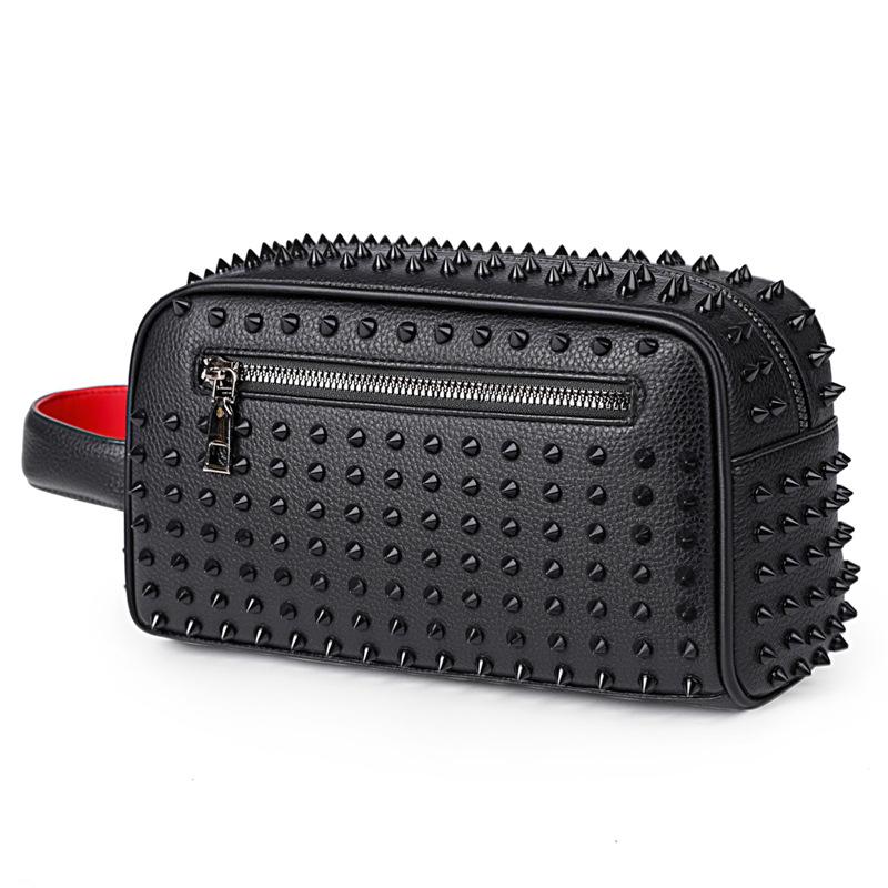 2025 Black Studded Versatile Backpack & Shoulder Bag - Large Capacity, High Quality