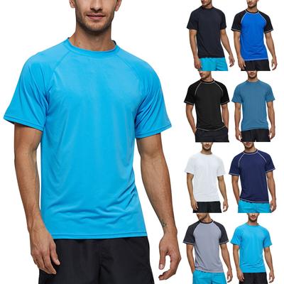 Men's Short-Sleeved Loose Sun  Clothing Upf 50+ Beach Sun  Quick-Drying Clothing Men's Surfing Clothing Men's Swimwear