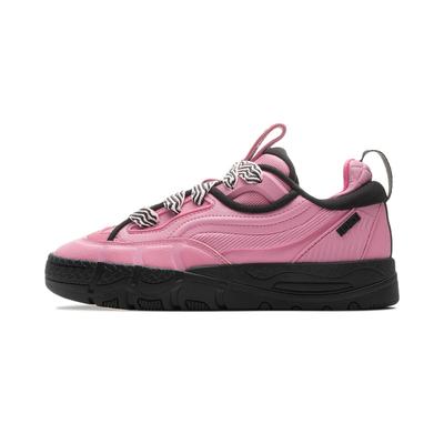 Li Ning CF Su Yu 4 Classic Thick Sole Height Increasing Low Top Skateboard Shoes Women Sneakers Pink AGLU298-2
