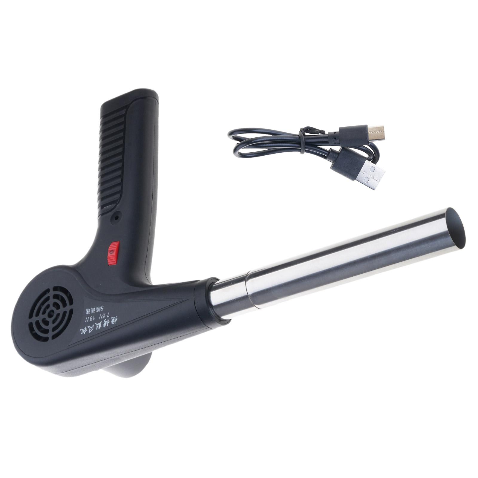 BBQ Blower Fan with Speed Controllers Cable and 5 Speed Variable Speed BBQ Fan for Outdoor Barbecues