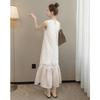 Women's Mesh Patchwork Vest Long Dress