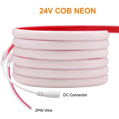 DC24V IP68 320LEDs/M COB LED Strip Light CRI90 Flexible LED Tape Waterproof Silicone Tube High Density Liner LED Strip Lamp
