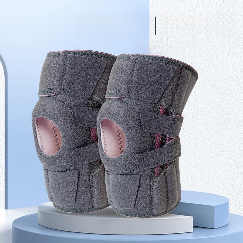 Enhanced Shock-Absorbing Knee Pad with Compression Straps