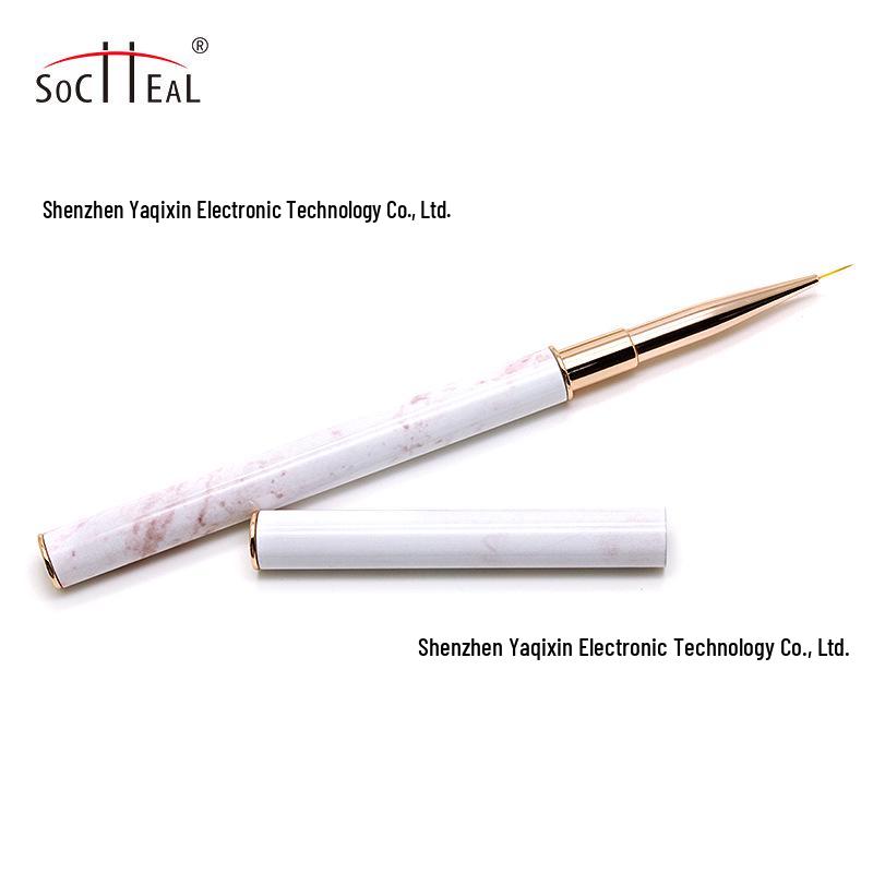 

Red Dye Gel Nail Art Brush with Lid and White Metal Handle