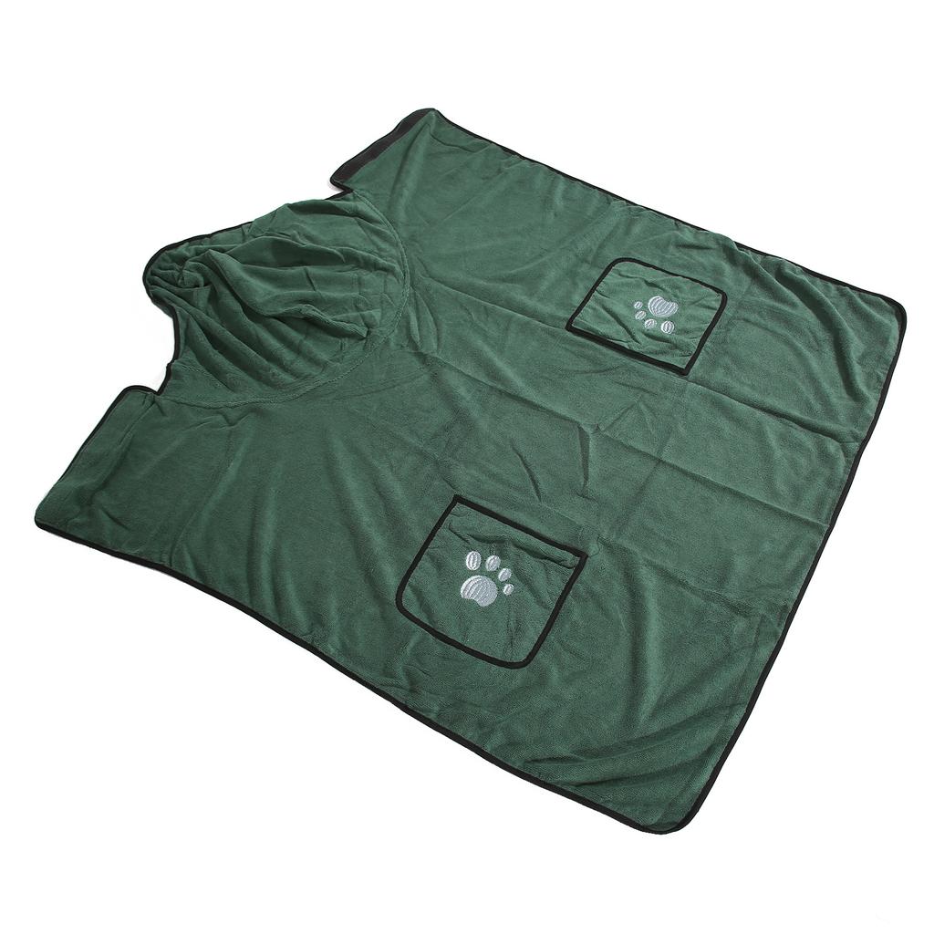 Dog Bathrobe Towel Super Absorbent Adjustable Pet Dog Drying Coat for Dog Cat Indoor Outdoor