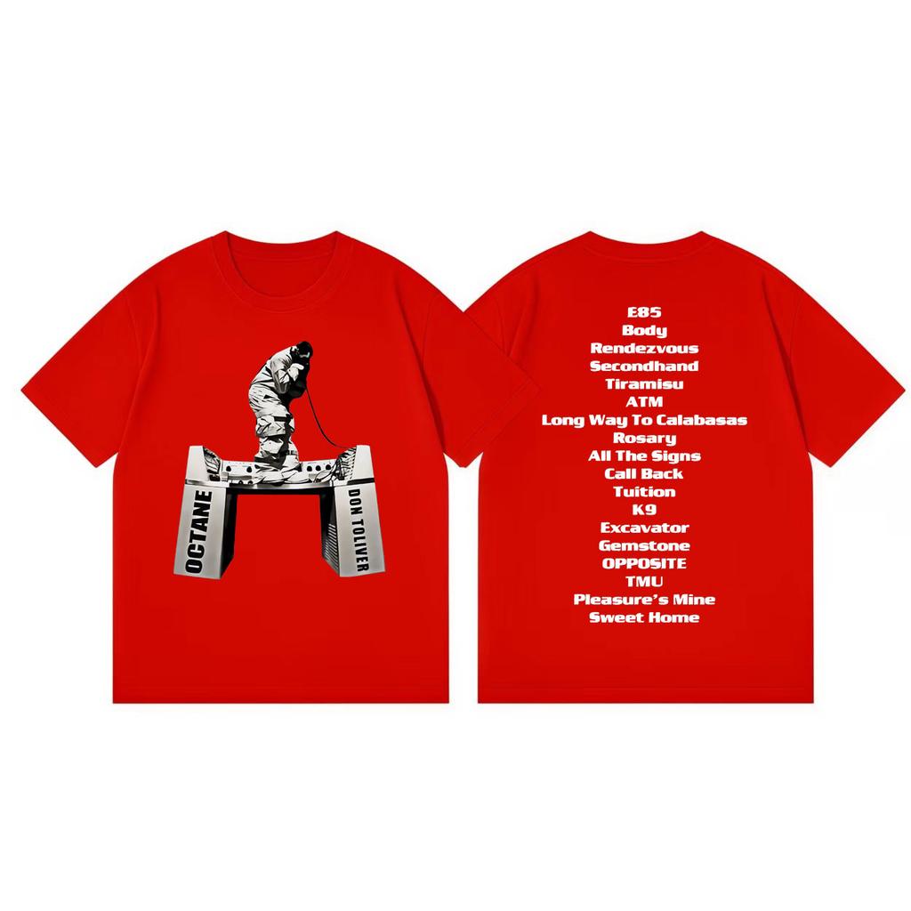 Raper Don Toliver Koszulka z Merchem z Albumu Octane Moda Hip Hop Vintage Koszulki z Krótkim Rękawem Unisex Damskie Codzienne Oversize Koszulki