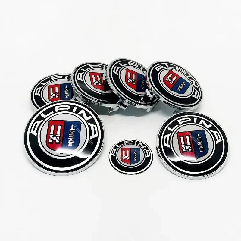 7-piece Set Is Suitable for BMW Group's Front and Rear Logo 82/74mm 45mm Steering Wheel 56/68mm Hubcap Replacement Badge.