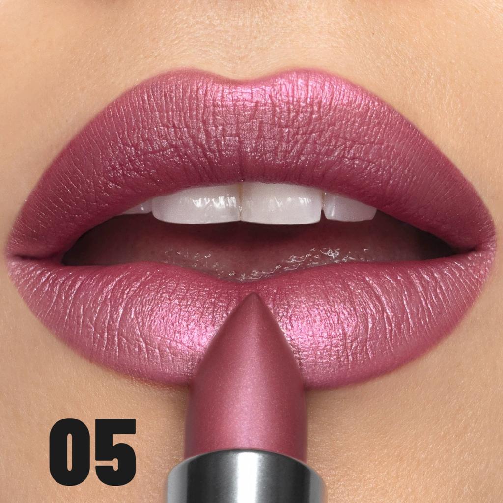 Pearlescent Lipstick Long Lasting Waterproof Pink Rosey Metallic Diamond Lip Stick Create Silky Charming Plump Bold Lip Makeup