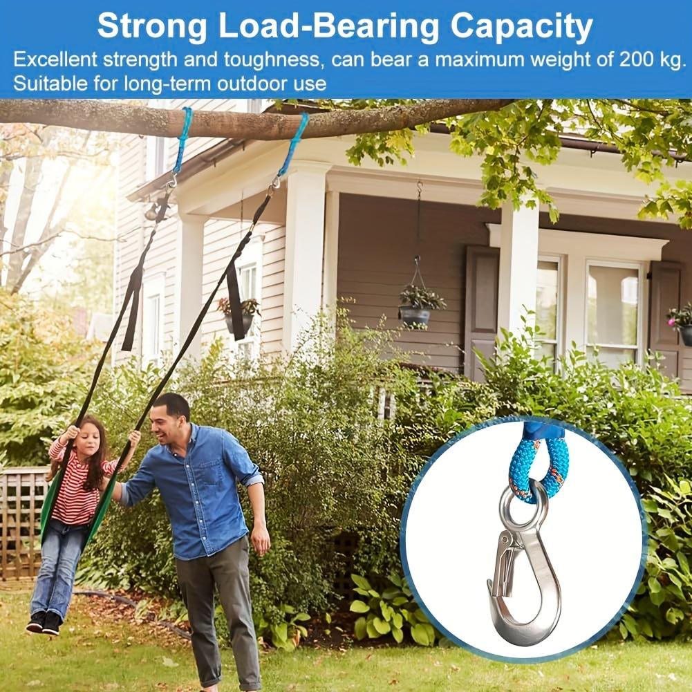 Hanging Rope - for Outdoor Hammocks,Tree Swings,Patio Chairs - Easy Installation with Carabiners - Ideal for Garden,Backyard Use