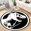 1pc Dino Dinosaur Office Round Area Rug, Under Office Chairs Bedroom Living Room Home Decor, Room Deco, Available in Various Sizes